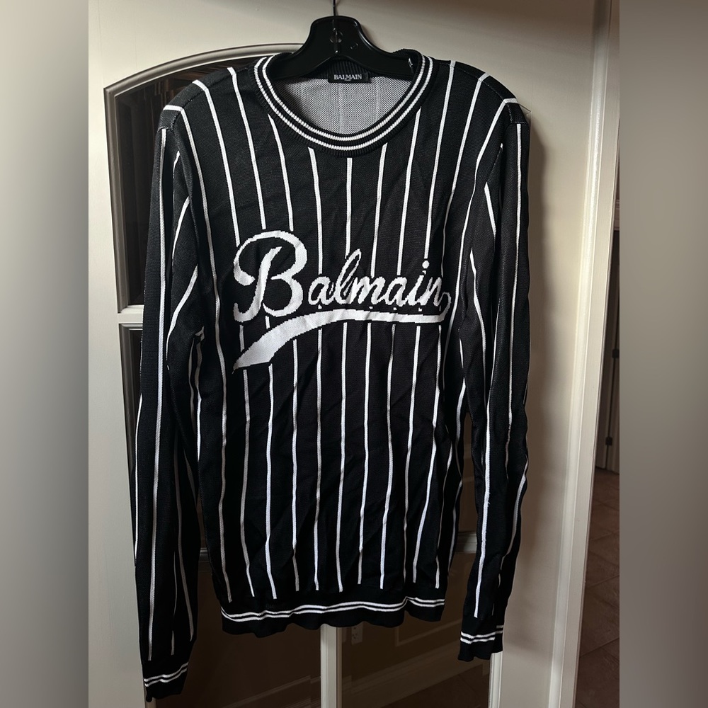 BALMAIN KNIT TOP SIZE MEDIUM